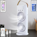 Double-Head Spray Cooling Fan with Remote – 3 Speed Desktop Air Cooler