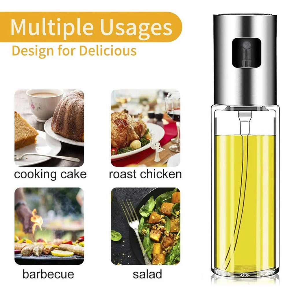 Glass Oil Sprayer Dispenser Bottle – 100ml BPA-Free Spray Bottle for Cooking, BBQ & Kitchen Use