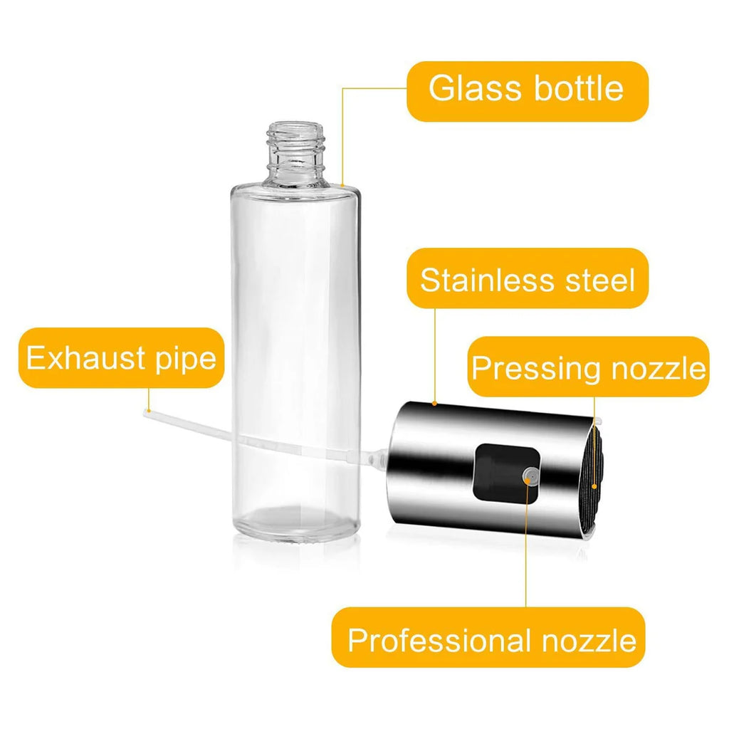 Glass Oil Sprayer Dispenser Bottle – 100ml BPA-Free Spray Bottle for Cooking, BBQ & Kitchen Use