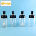 Transparent Spice Jar Set with Spoon & Airtight Lid – 4 Pc Kitchen Storage Containers
