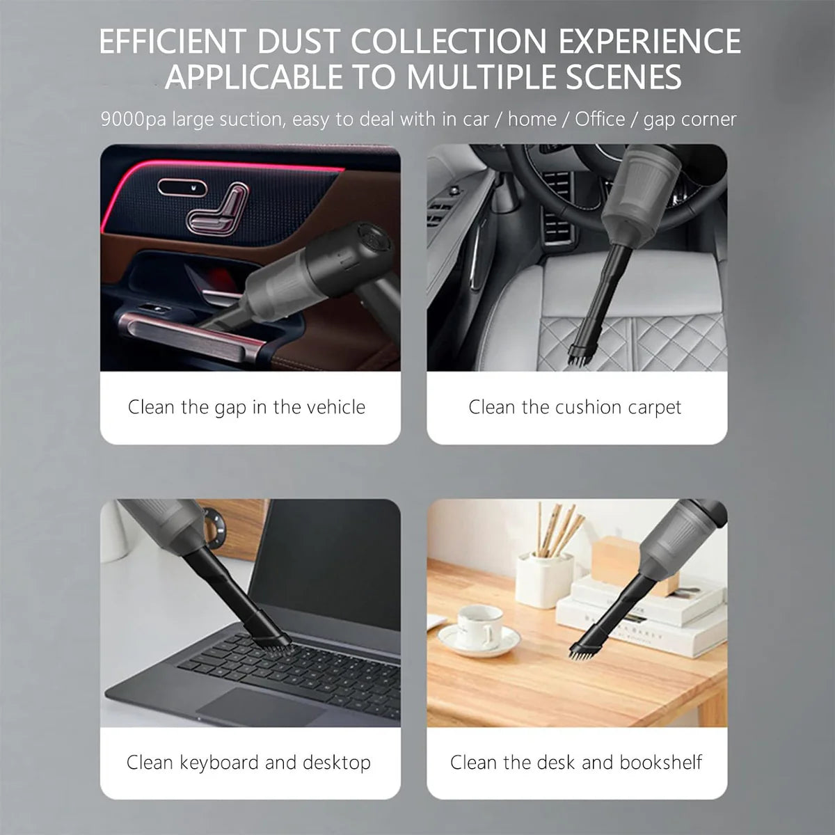 Mini Wireless Vacuum Cleaner with Blower – Portable Rechargeable Handheld