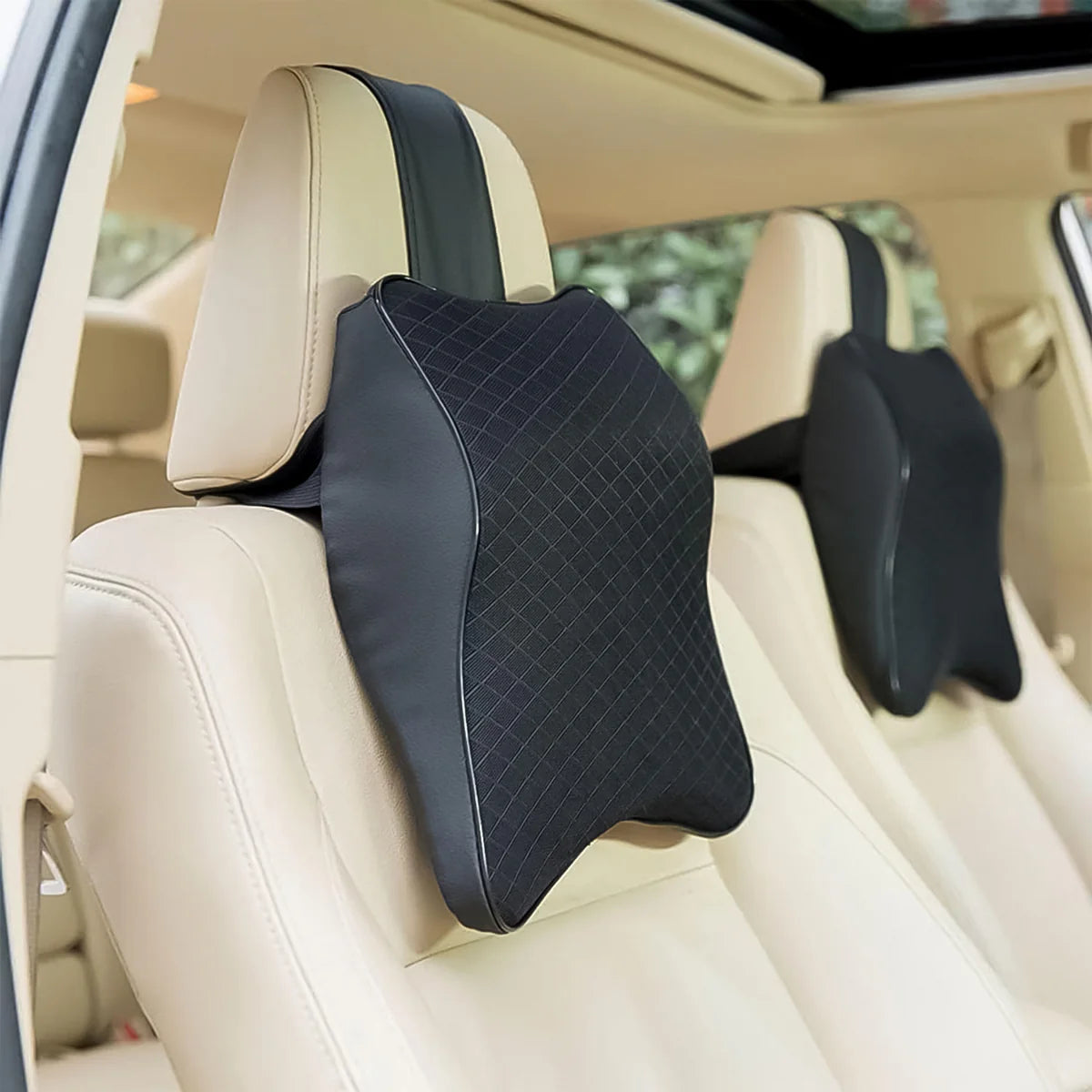 Car Neck Pillow – Memory Foam Head & Cervical Support Cushion for Driving (1 Pc)