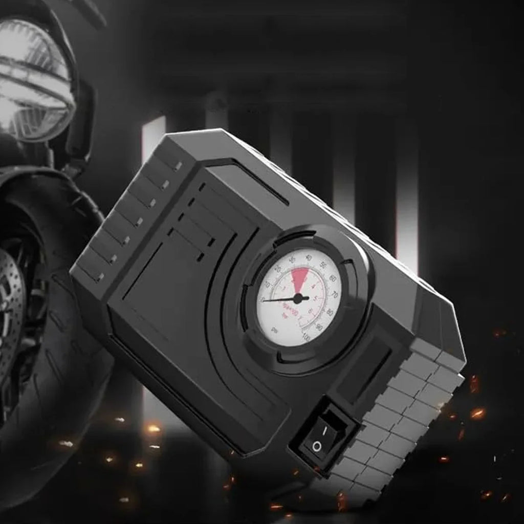 Tire Inflator Portable Air Compressor 12V – Small Air Pump for Car, Bike & Inflatables with LED Light