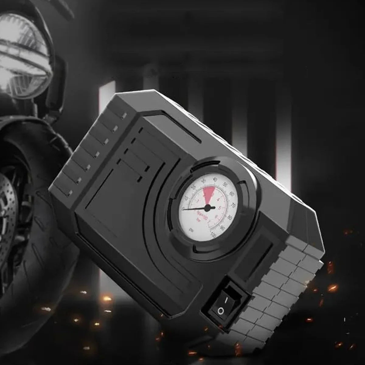 Tire Inflator Portable Air Compressor 12V – Small Air Pump for Car, Bike & Inflatables with LED Light