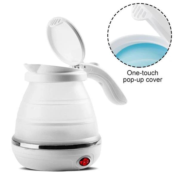 Foldable Silicone Electric Travel Kettle – Collapsible Camping & Travel Water Boiler